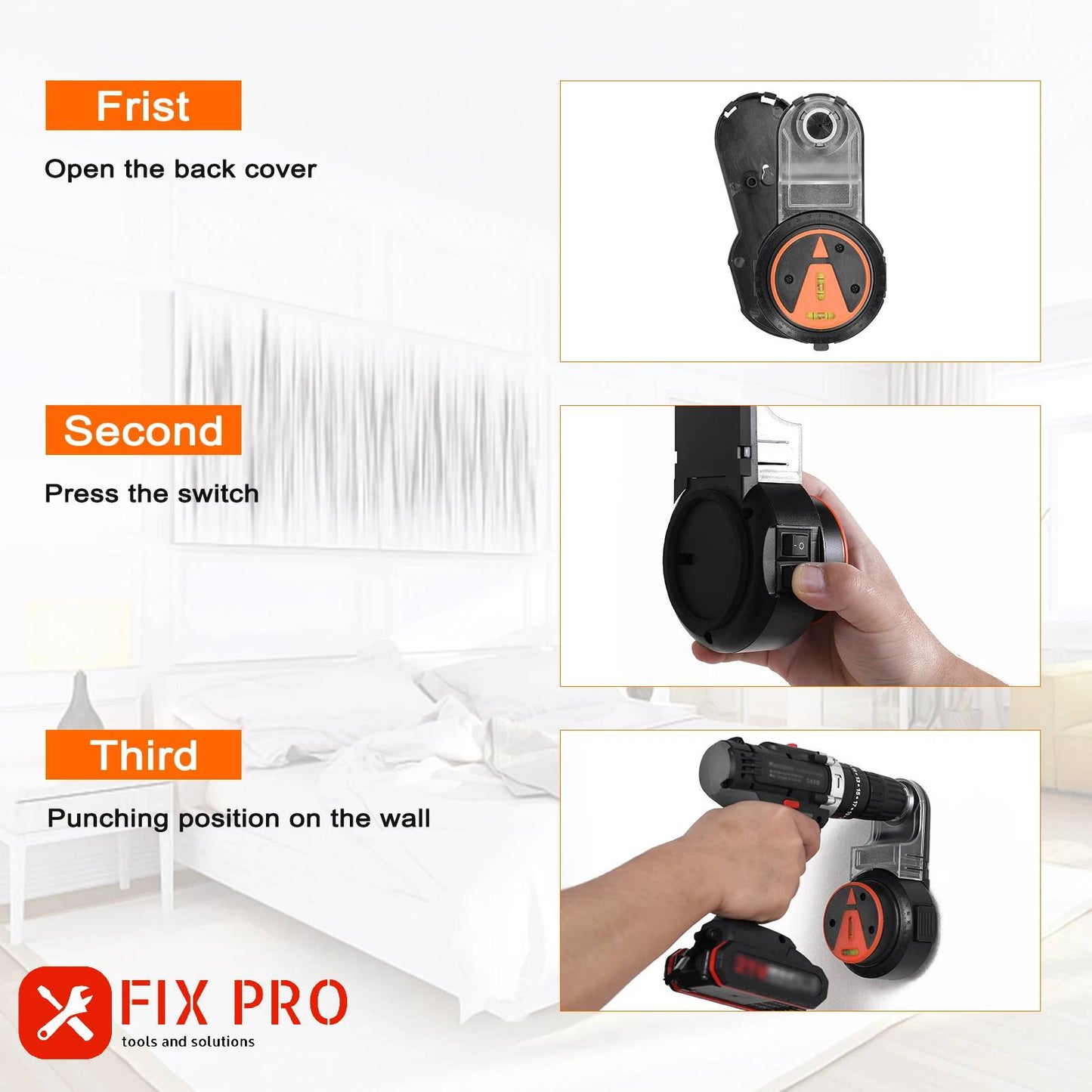 FIX PRO™ 2 In 1 Drilling Dust Collector and 360° Laser Level