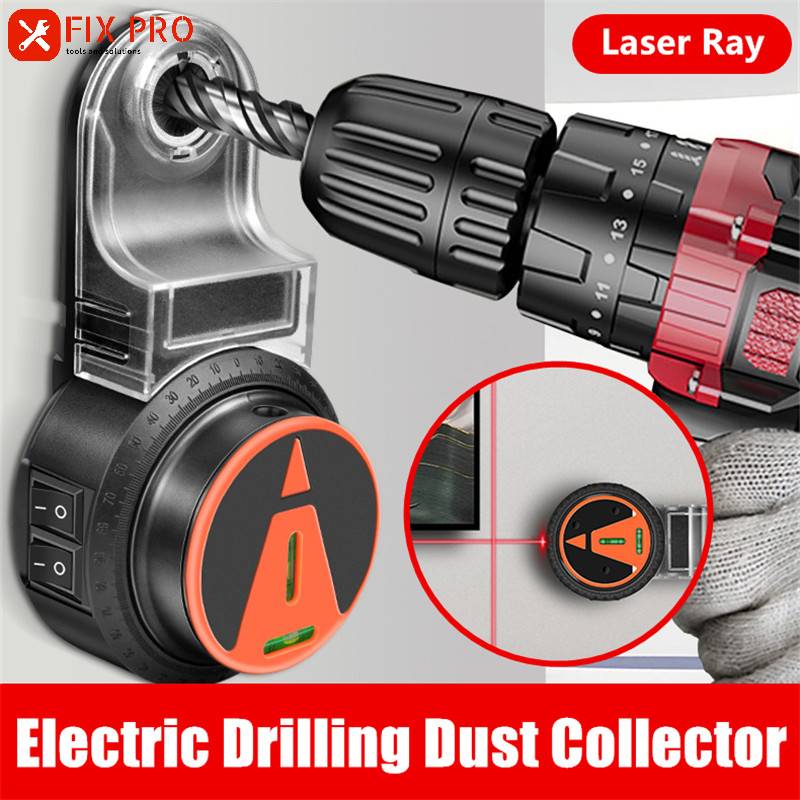 FIX PRO™ 2 In 1 Drilling Dust Collector and 360° Laser Level